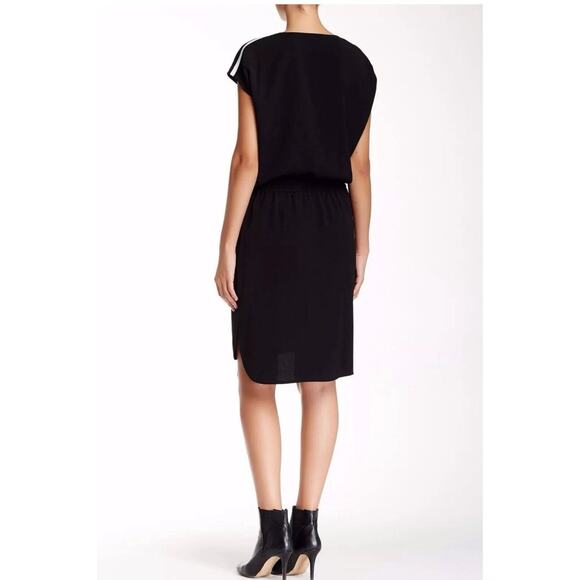 Vince Dress Hi Low Mini Colorblock Zip Front Drawstring - Picture 10 of 10